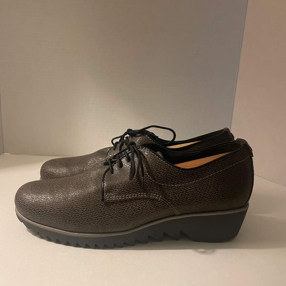 Wolky Golby Oxford Malibu Wedge Leather Walking Lace up Shoes
